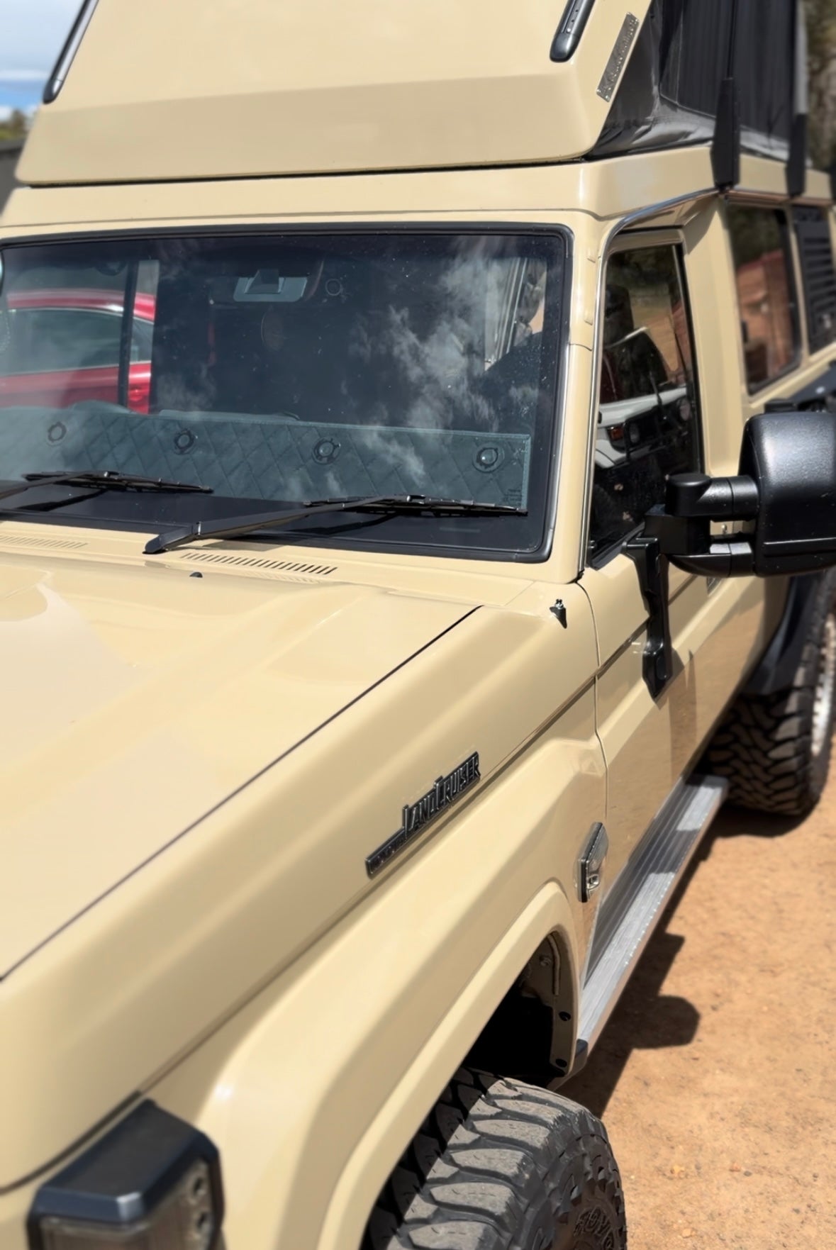 LANDCRUISER 70 SERIES BLACK MACRO DASH SHADE | Sun Visor Heat & Glare Protection