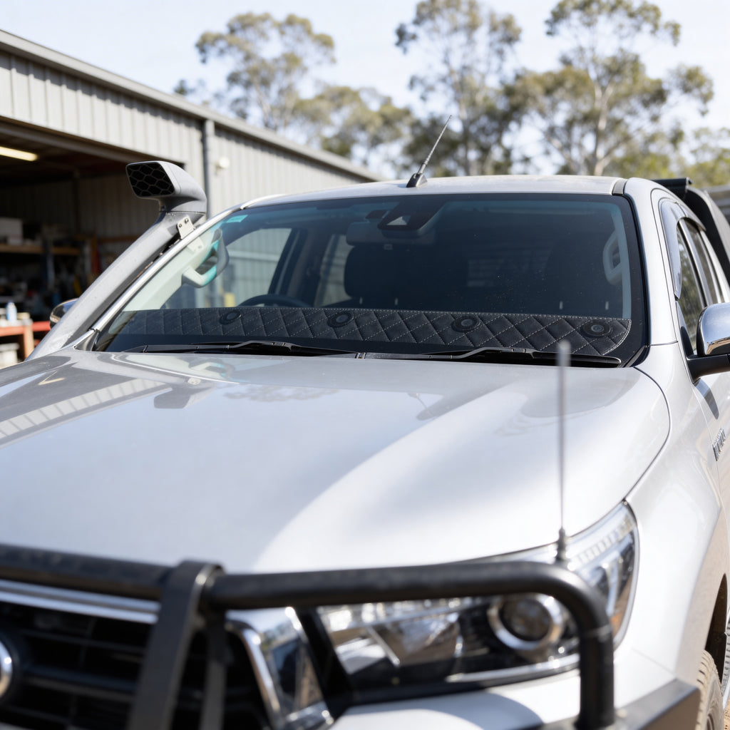 HILUX N80/N70 BLACK MACRO DASH SHADE | Sun Visor Heat & Glare Protection